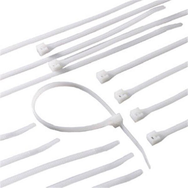Vortex Cable Tie, 4 in L, 13/16 in Max Bundle Dia., Natural, Nylon 6/6, 18 lb Strength VO798931 - main